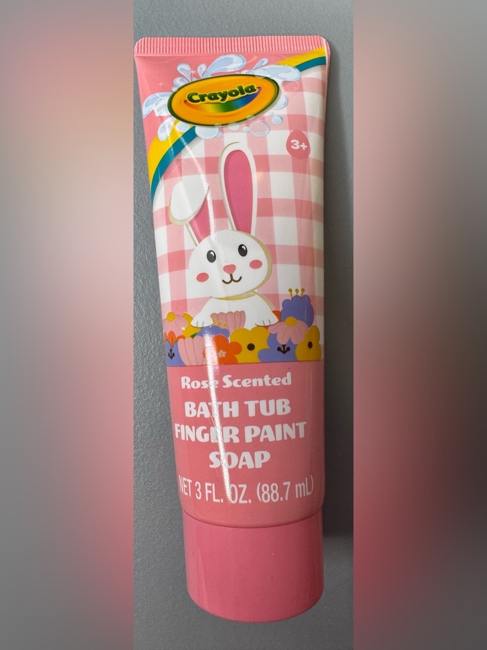 Crayola Pink Rose-Scented Bath Tub Finger Paint Soap Easter themed bunny spring